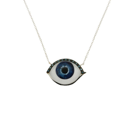 NECKLACE WHITE GOLD 750 & PRECIOUS STONES - 87565