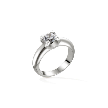 RING WHITE GOLD 750 & C.Z. - 87704