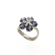 RING WHITE GOLD 750 & PRECIOUS STONES