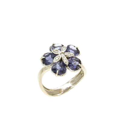RING WHITE GOLD 750 & SEMIPRECIOUS STONES - 87758