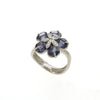 RING WHITE GOLD 750 & PRECIOUS STONES