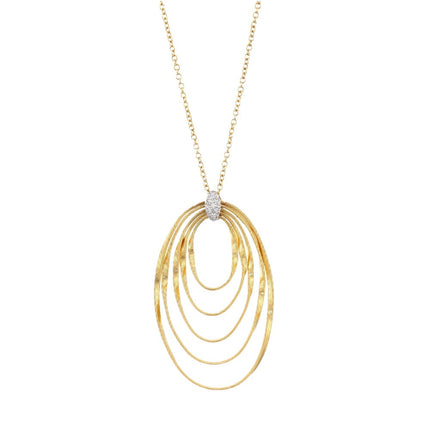 NECKLACE YELLOW & WHITE GOLD 750 & PRECIOUS STONES - 88084