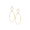 EARRINGS YELLOW & WHITE GOLD 750 & PRECIOUS STONES  - 88132