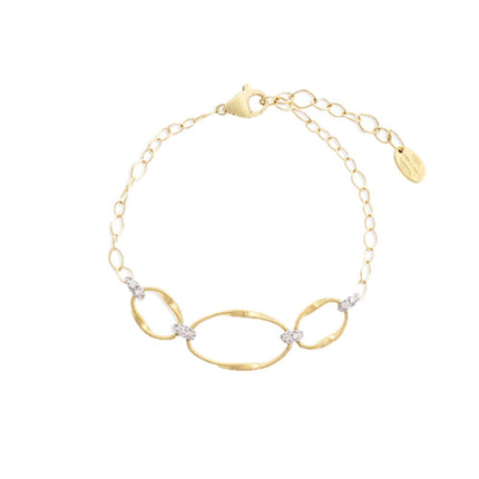 BRACELET YELLOW & WHITE GOLD 750 & PRECIOUS STONES - 88148