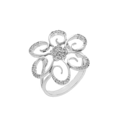 RING WHITE GOLD 750 & PRECIOUS STONES - 88619
