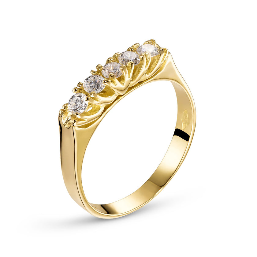 RING YELLOW & WHITE GOLD Κ18 ΜΕ - 8887