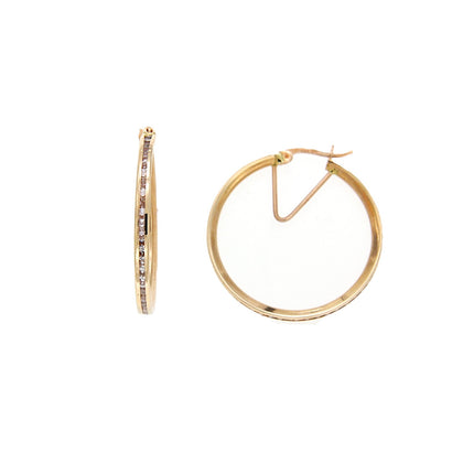 EARRINGS PINK GOLD 585 & C.Z. - 89468