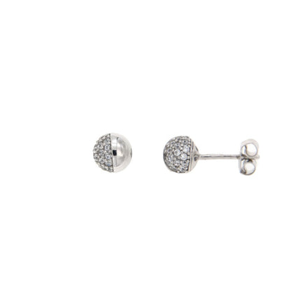 EARRINGS WHITE GOLD 585 & C.Z. - 89486