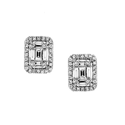 EARRINGS WHITE GOLD 750 & PRECIOUS STONES - 89680