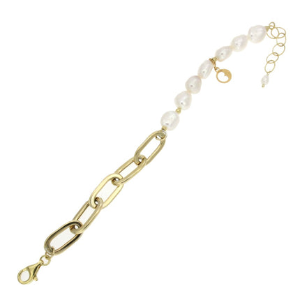 BRACELET YELLOW SILVER 925 & PEARLS  - 89738