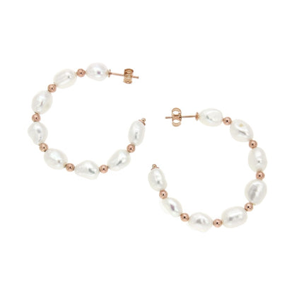EARRINGS PINK SILVER 925 & PRECIOUS STONES - 89762