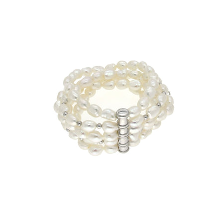 BRACELET WHITE SILVER 925 & PEARLS  - 89772