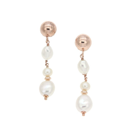 EARRINGS PINK SILVER 925 & PRECIOUS STONES - 89786