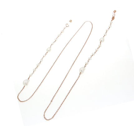 NECKLACE PINK SILVER 925 & PEARLS - 89793