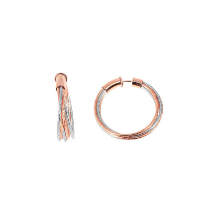 EARRINGS WHITE & PINK SILVER 925 - 89956