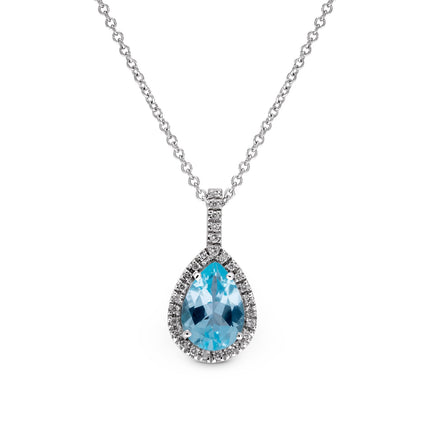 NECKLACE WHITE GOLD 750 & PRECIOUS STONES - 90209