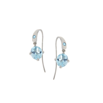 EARRINGS WHITE GOLD 750 & SEMIPRECIOUS STONES - 90330