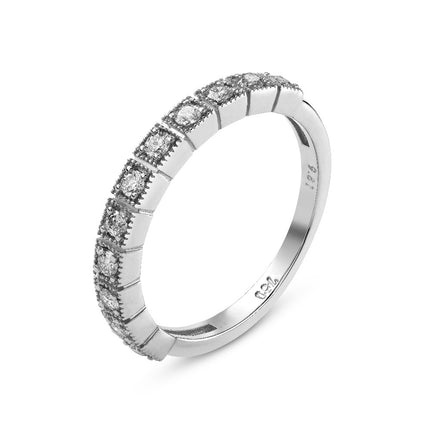 RING WHITE GOLD 750 & PRECIOUS STONES - 90507