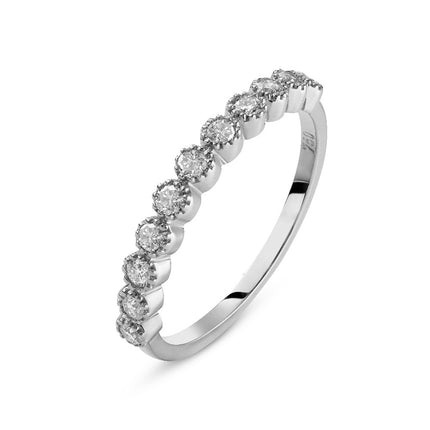 RING WHITE GOLD 750 & PRECIOUS STONES - 90511