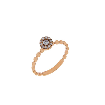 RING PINK GOLD 585 & C.Z. - 90620