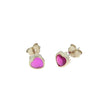 EARRINGS  GOLD 585 & SYNTHETIC STONES  - 90653