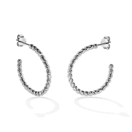 EARRINGS WHITE GOLD 585   - 90669