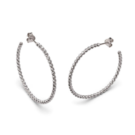 EARRINGS WHITE GOLD 585   - 90685