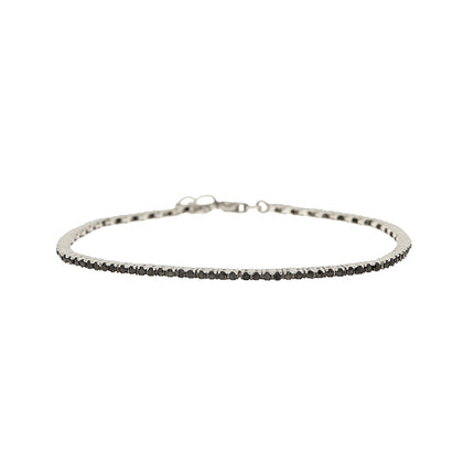 BRACELET WHITE GOLD 750 & C.Z. - 90732 - Availability: Immediately