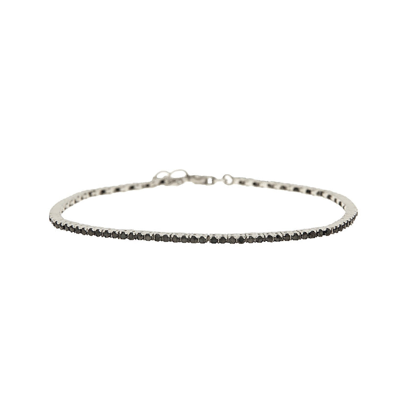 BRACELET WHITE GOLD 750 & C.Z. - 90732 - Availability: Immediately