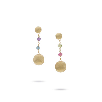 EARRINGS  GOLD 750 & SEMIPRECIOUS STONES - 90915