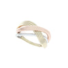 RING WHITE & PINK & YELLOW GOLD 585