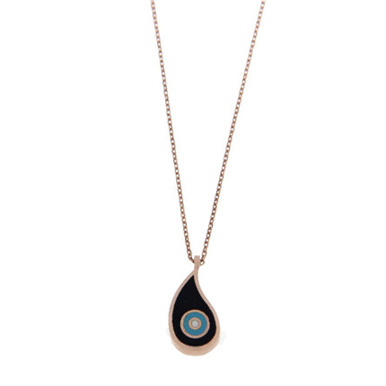 NECKLACE PINK GOLD 585 & ENAMEL - 90965