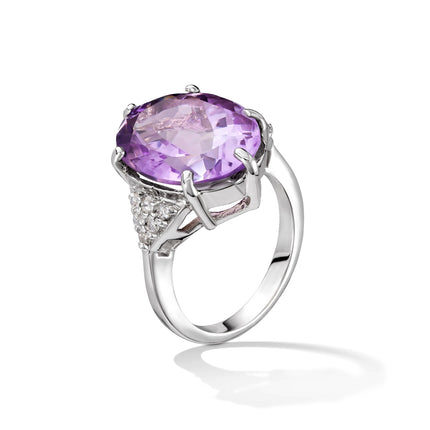 RING WHITE GOLD 750 & PRECIOUS STONES - 91008