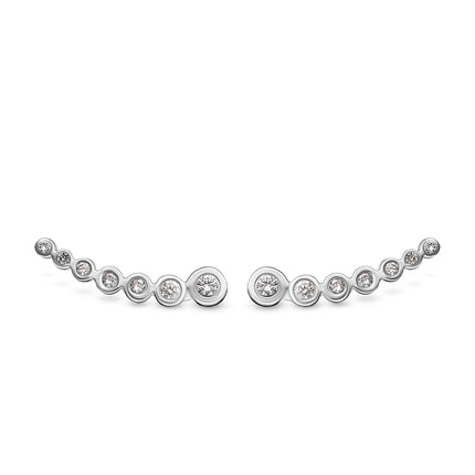 EARRINGS WHITE GOLD 750 & PRECIOUS STONES - 91036