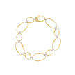 BRACELET YELLOW & WHITE GOLD 750 & PRECIOUS STONES