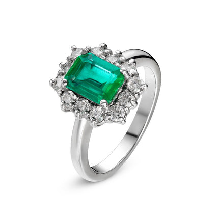 RING WHITE GOLD 750 & PRECIOUS STONES - 91195