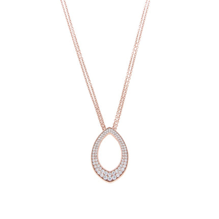 NECKLACE PINK SILVER 925 & CUBIC ZIRGONIA - 91234