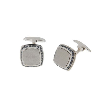 CUFFLINKS WHITE GOLD 750 & PRECIOUS STONES - 91239