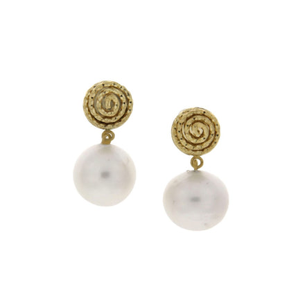 EARRINGS  GOLD 750 & PEARLS - 91306