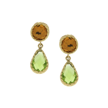 EARRINGS  GOLD 750 & SEMIPRECIOUS STONES - 91310