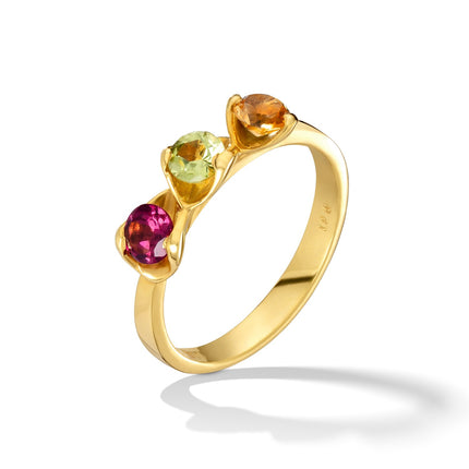 RING  GOLD 750 & SEMIPRECIOUS STONES - 91443