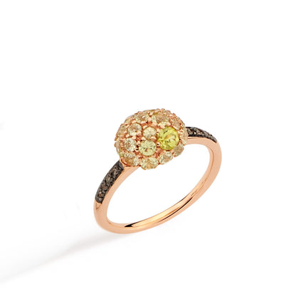 RING PINK GOLD 750 & PRECIOUS STONES - 91587