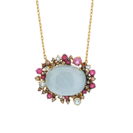 NECKLACE  GOLD 750 & PRECIOUS STONES - 91595