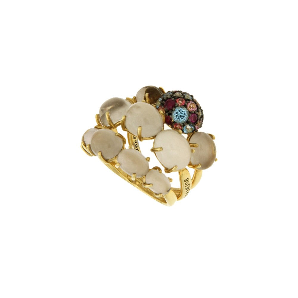 RING  GOLD 750 & PRECIOUS STONES