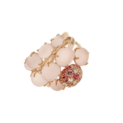 RING PINK GOLD 750 & PRECIOUS STONES - 91716