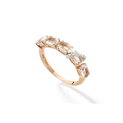 RING PINK GOLD 750 & PRECIOUS STONES