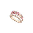 RING PINK GOLD 750 & PRECIOUS STONES