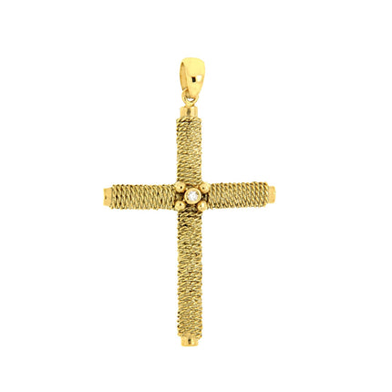 CROSS  GOLD 585 & PRECIOUS STONES - 91793