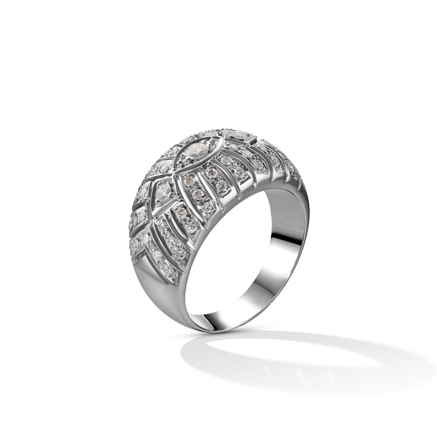 RING WHITE GOLD 750 & PRECIOUS STONES - 91938 - Availability: Immediately
