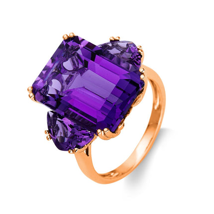 RING PINK GOLD 750 & SEMIPRECIOUS STONES - 92059